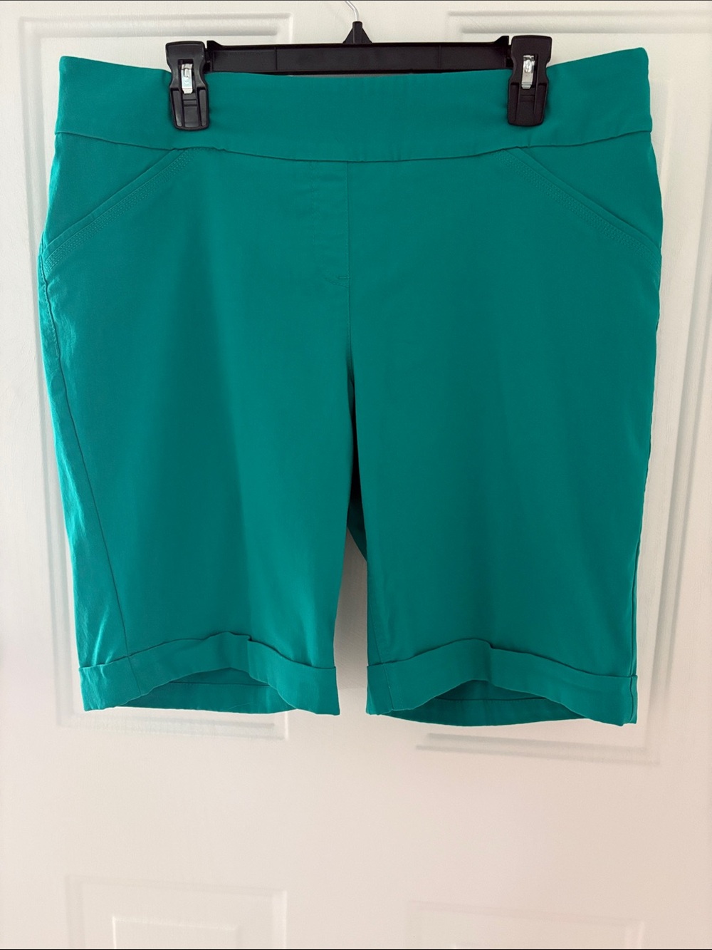 Alia Teal Green Bermuda Shorts